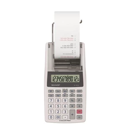 Számológép SHARP EL-1611V szalagos, 12 számjegy, 2 színű nyomtató,