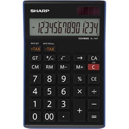Számológép, asztali, 14 számjegy, SHARP EL-145TBL