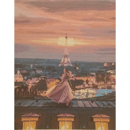 Számozott kifestő Brushme 40x50cm Fantasztikus este Párizsban