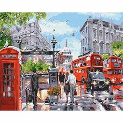 Számozott kifestő Brushme 40x50cm Londoni nyár