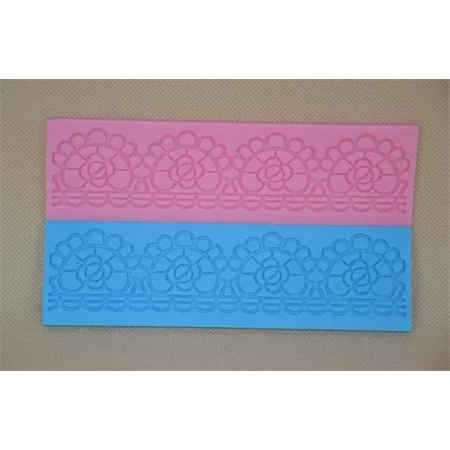 Szilikon öntőforma, mintázó, Csipke 18x5cm