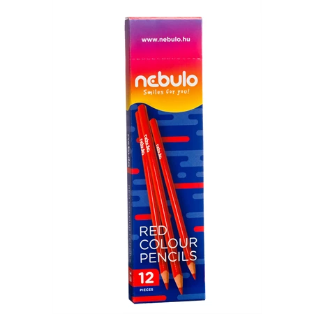 Színes ceruza NEBULO háromszögletű, piros 1db