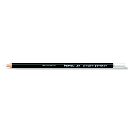 Színes ceruza STAEDTLER Lumocolor henger alakú, mindenre író, vízálló (glasochrom), fehér