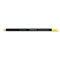 Színes ceruza STAEDTLER Lumocolor henger alakú, mindenre író, vízálló (glasochrom), sárga