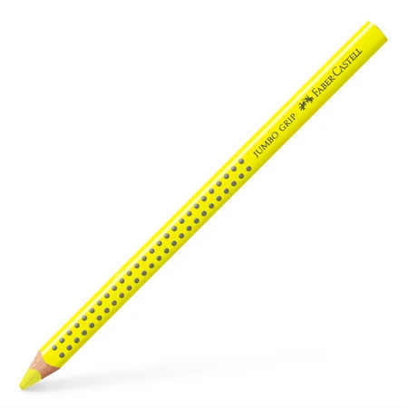 Színes ceruza Faber-Castell Grip 2001 Jumbo citromsárga ergonomikus háromszög alakú test, legnagyobb törésállóság