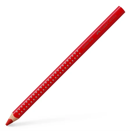 Színes ceruza Faber-Castell Grip 2001 Jumbo eperpiros ergonomikus háromszög alakú test, legnagyobb törésállóság