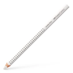 Színes ceruza Faber-Castell Grip 2001 Jumbo fehér ergonomikus háromszög alakú test, legnagyobb törésállóság