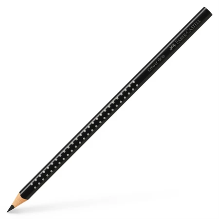 Színes ceruza fekete Faber-Castell Grip 2001 ergonomikus háromszög alakú test, legnagyobb törésállóság