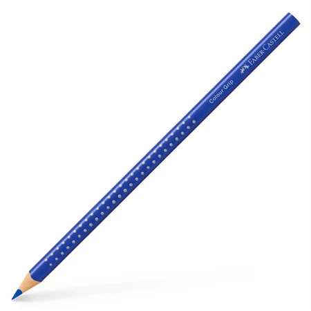 Színes ceruza kék Faber-Castell  Grip 2001 királykék, ergonomikus háromszög alakú, a legnagyobb törésállóság