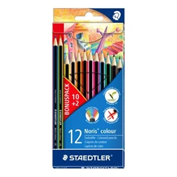 Színes ceruza készlet 10+2db-os STAEDTLER Noris Colour hatszögletű