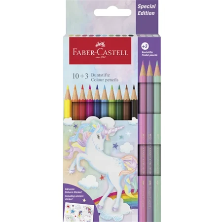 Színes ceruza készlet 10+3db-os Faber-Castell  Grip kastélyos unikornis