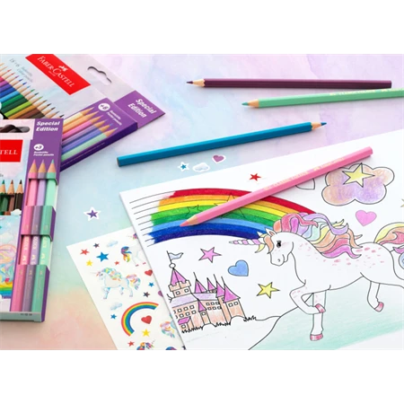 Színes ceruza készlet 10+3db-os Faber-Castell  Grip kastélyos unikornis
