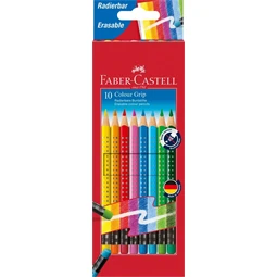 Színes ceruza készlet 10db-os Faber-Castell  Grip, radíros 116613