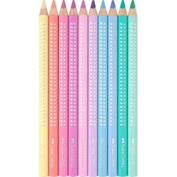 Színes ceruza készlet 10db-os Faber-Castell  Triangular Jumbo Junior + hegyező