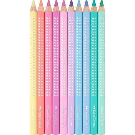 Színes ceruza készlet 10db-os Faber-Castell  Triangular Jumbo Junior + hegyező