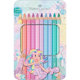 Színes ceruza készlet 10db-os Faber-Castell  Triangular Jumbo Junior + hegyező