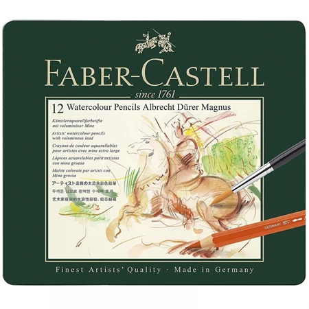 Színes ceruza készlet 12db-os Faber-Castell  akvarell Albrecht Dürrer fém dobozban