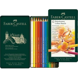 Színes ceruza készlet 12db-os Faber-Castell Polychromos fém dobozban
