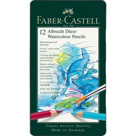 Színes ceruza készlet 12db-os Faber-Castell akvarell ALBRECHT DÜRER fém dobozban