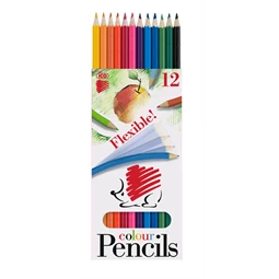 Színes ceruza készlet 12db-os ICO SÜNI hajlékony hatszögletű ceruzatest