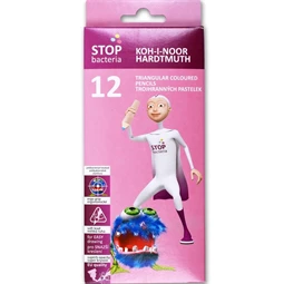Színes ceruza készlet 12db-os KOH-I-NOOR 3132 háromszög, 3192 antibakteriális