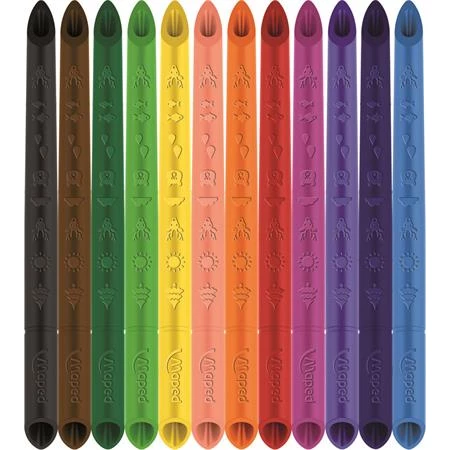 Színes ceruza készlet 12db-os MAPED INFINITY háromszögletű az egész test ceruzabél !