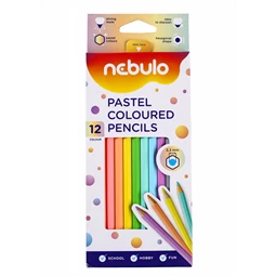 Színes ceruza készlet 12db-os NEBULÓ hatszögletű pasztel színek