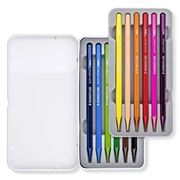 Színes ceruza készlet 12db-os STAEDTLER akvarell Design Journey fém doboz, hatszögletű