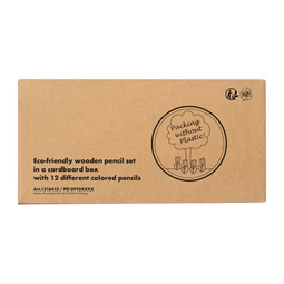 Színes ceruza készlet 12db-os karton csomagolásban, környezetbarát, 18x8,9x0,8cm