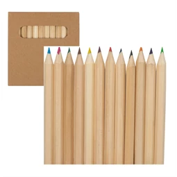 Színes ceruza készlet 12db-os karton csomagolásban, környezetbarát termék, 8,7 x 9 x 0,9 cm
