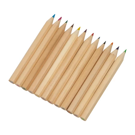 Színes ceruza készlet 12db-os karton csomagolásban, környezetbarát termék, 8,7 x 9 x 0,9 cm