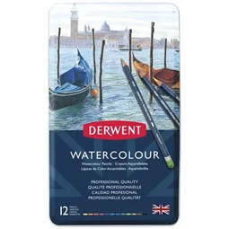 Színes ceruza készlet 12db-os Derwent akvarell