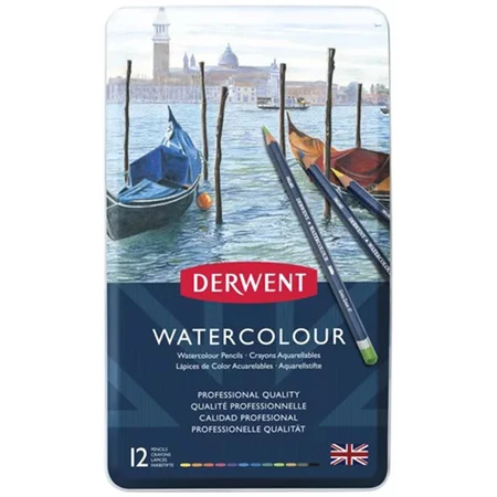 Színes ceruza készlet 12db-os Derwent akvarell