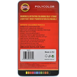 Színes ceruza készlet 12db-os KOH 3822/12 Polycolor, hatszögű, fémdobozos