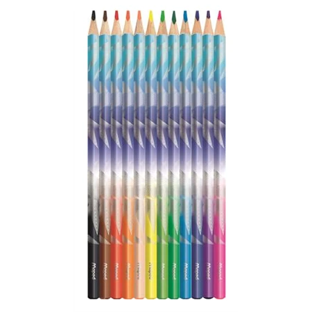 Színes ceruza készlet 12db-os MAPED Arctic jégvilág háromszögletű test, törésbiztos hegy