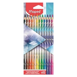 Színes ceruza készlet 12db-os MAPED Arctic jégvilág háromszögletű test, törésbiztos hegy