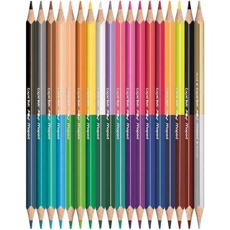 Színes ceruza készlet 18db-os MAPED Color`Peps Duo háromszögletű, kétvégű, 36 különböző szín