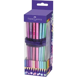 Színes ceruza készlet 20db-os FABER Sparkle + 1 grafit feltekerhető tolltartóban