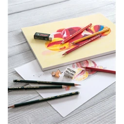 Színes ceruza készlet 20db-os Faber-Castell Polychromos fa dobozban, +4 db 9000 grafitceruza, radír, hegyező