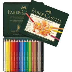 Színes ceruza készlet 24db-os FABER Polychromos fém dobozban