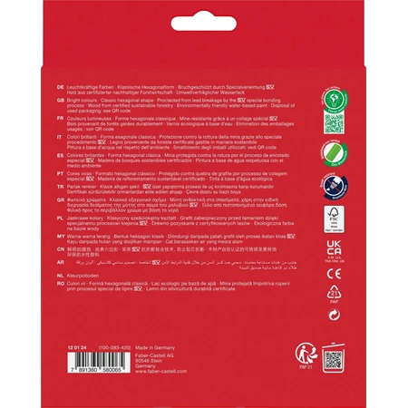 Színes ceruza készlet 24db-os Faber-Castell  hatszög 120124