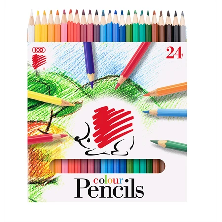 Színes ceruza készlet 24db-os ICO SÜNI hatszögletű ceruzatest