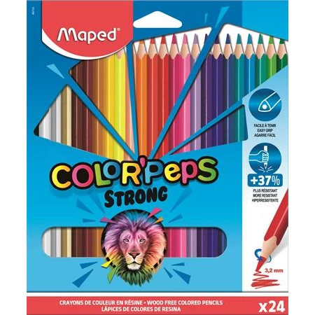 Színes ceruza készlet 24db-os MAPED Color`Peps Strong háromszögletű test