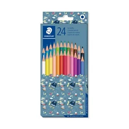 Színes ceruza készlet 24db-os STAEDTLER 175 hatszögletű, mintás dobozban