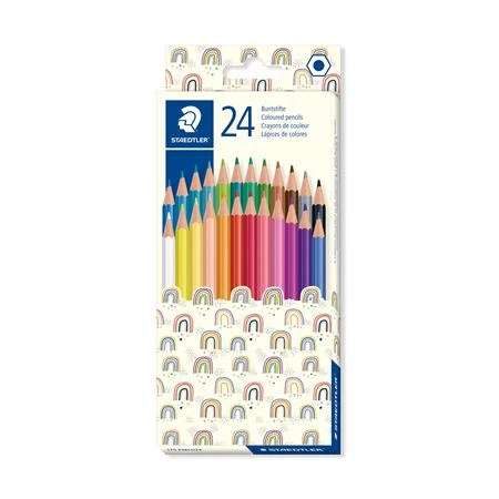 Színes ceruza készlet 24db-os STAEDTLER 175 hatszögletű, mintás dobozban