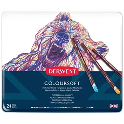 Színes ceruza készlet 24db-os Derwent Coloursoft