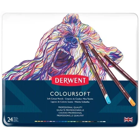 Színes ceruza készlet 24db-os Derwent Coloursoft