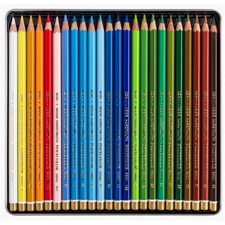 Színes ceruza készlet 24db-os KOH 3824/24 Polycolor, hatszögű, fémdobozos
