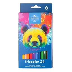 Színes ceruza készlet 24db-os KOH-I NOOR Triocolor 3144, astag, 9 mm-es ceruzatest
