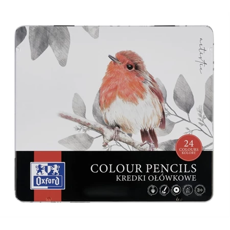 Színes ceruza készlet 24db-os OXFORD ART fémdobozban